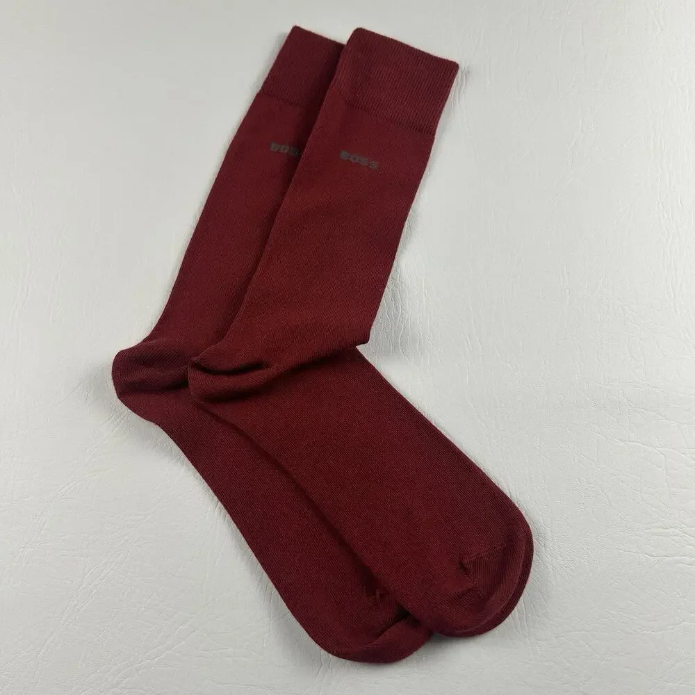 Hugo BOSS Men's Red Cotton Socks One Size 7-13 NEW